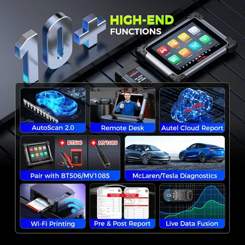 Vista 7 de Autel AutoLink AL301 OBDII / CAN lector de código accesible DTCs Eraser Car DIY herramienta de diagnóstico, Negro