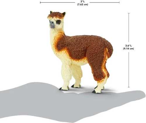 Vista 3 de Safari Ltd. Figura de alpaca – Figura detallada de plástico de 3.75 pulgadas – Divertido juguete educativo para niños, niñas y niños a partir de 3