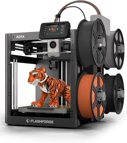 Vista 9 de Impresora 3D FLASHFORGE AD5M, Impresora de Alta Velocidad CoreXY 600mm/s con Nivelación Automática con un Clic, Extrusora de Alta Temperatura