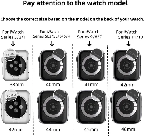 Vista 2 de Compatible para Correa de Apple Watch con Estuche 38mm 40mm 41mm 42mm 44mm 45mm 46mm, Correa de Silicona Suave Impermeable + Estuche Protector