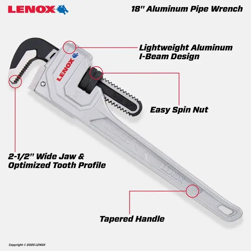 Vista 8 de LENOX TOOLS LXHT90618 - Llave de tubo de aluminio (18")