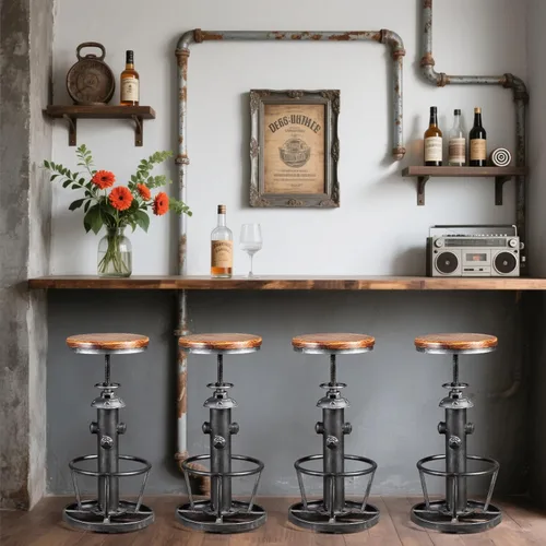 Vista 7 de Juego de 2, 26-30 pulgadas, diseño de boca de incendios con diseño de boca de incendios ajustable giratoria, estilo americano, estilo steampunk