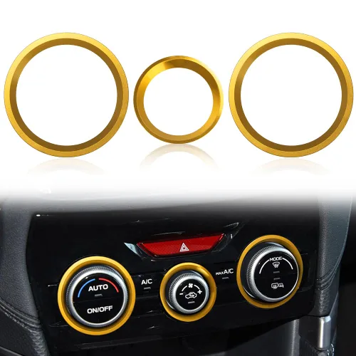 Vista 10 de Auovo Cubiertas de Anillo Exterior para Perilla de Control del Clima AC Accesorios para Subaru Crosstrek 2018-2022 2023 / Impreza 2017-2023
