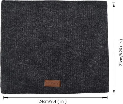 Vista 5 de NovForth Calentador de cuello de invierno para hombre, polaina para el cuello, bufanda de forro polar para hombres, bufandas gruesas a prueba