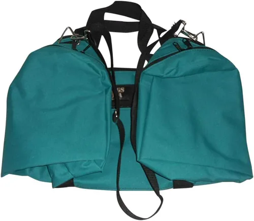 Vista 39 de Bolsa de lona triple grande con apertura en U, bolsillo frontal y dos compartimentos laterales, perfecta bolsa de cabina fabricada en Estados Unidos.