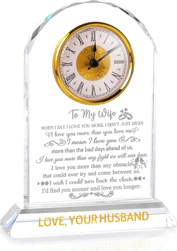 Vista 11 de Ornalrist Regalos de Jefe para Hombres y Mujeres Reloj de Cristal, Regalos para Jubilación Jefa Mujer - Regalo de Apreciación de Jefe para Hombres