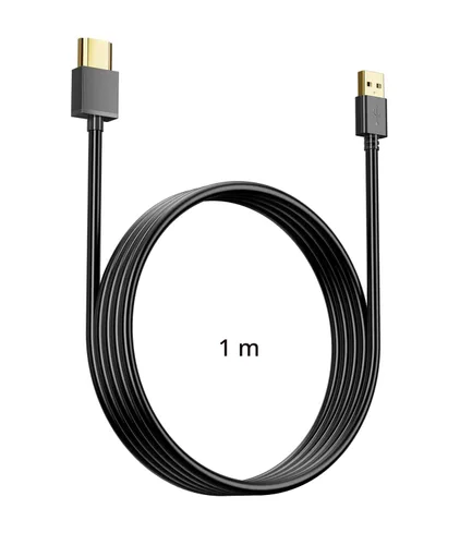 Vista 2 de FAWETTY Cable de Carga USB a HDMI 3.3FT/1M Adaptador de Cable USB a HDMI para Mac iOS Windows 12/11/10/Vista/XP, HDTV, Decodificador Satélite