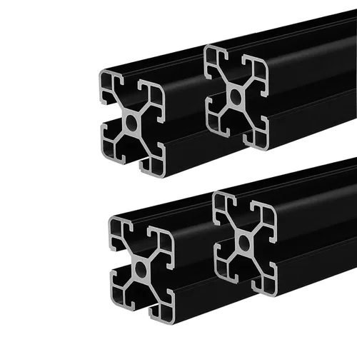 Vista 8 de Extrusión de aluminio 4040 de 5.91 pulgadas / 5.906 in de longitud, ranura en T negra, 1 paquete, aluminio extruido de 1.575 in x 1.575 in, serie 40