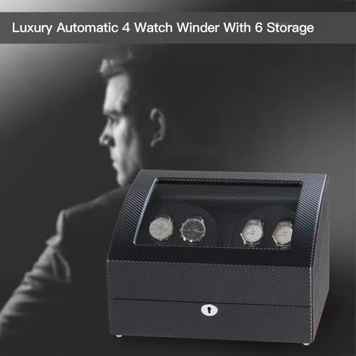 Vista 9 de Sepano Enrollador automático de reloj, caja de bobinado de reloj para relojes automáticos, con motor Mabuchi y almohadas de reloj flexibles, gran
