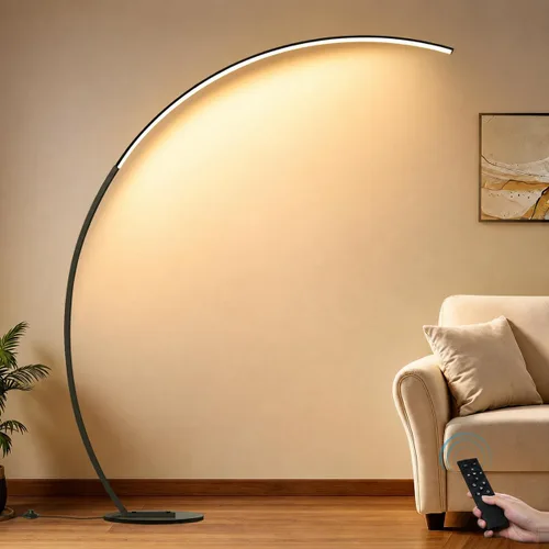 Vista 13 de Lámparas LED de cobertura ultra ancha de 2000 lm para sala de estar con 3 temperaturas de color, lámparas de pie de arco regulables blancas, lámpara