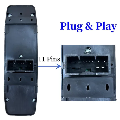 Vista 2 de Interruptor maestro de elevalunas eléctrico compatible con Jeep Grand Cherokee 2011 2012 2013 Dodge Durango 2011-2013 Reemplazar OEM # 68030823AE