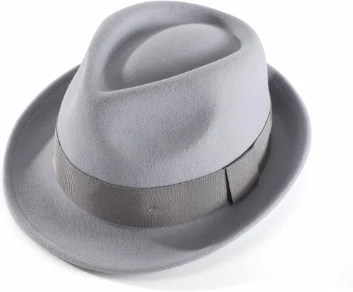 Vista 36 de Home Prefer Sombrero de invierno de fieltro de lana para hombre Sombrero de ala corta Fedora