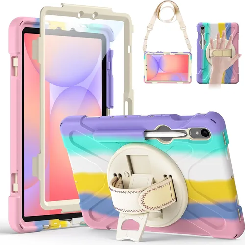 Vista 18 de Gerutek Funda para Samsung Galaxy Tab S6 Lite de 10.4 pulgadas 2024/2022/2020, funda protectora de cuerpo completo con protector de pantalla