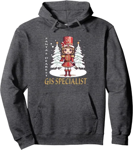 Vista 5 de GIS Specialist Christmas Classic Female Nutcracker Pullover Hoodie Negro