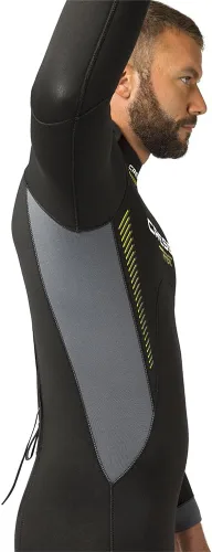 Vista 5 de Cressi Traje de neopreno completo para hombre con cremallera trasera para buceo y actividades acuáticas - Rápido 0.197 in: diseñado en Italia