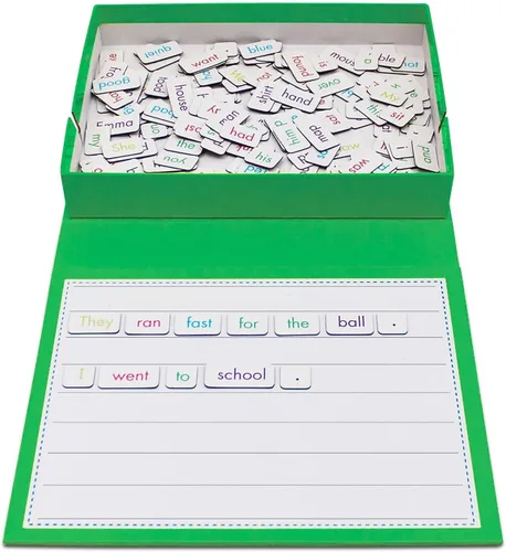 Vista 3 de Junior Learning Rainbow Sentences, 160 piezas, cartón, magnético