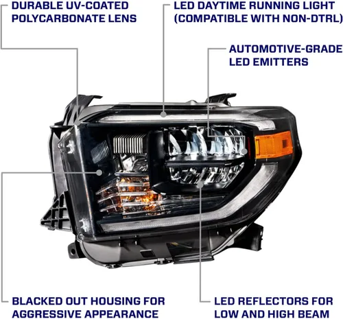 Vista 5 de Form Lighting Faros reflectores LED secuenciales compatibles con Toyota Tundra 2014-2021 (par)