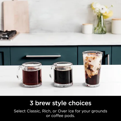 Vista 10 de Ninja Cafetera de goteo DualBrew Pro Café caliente y helado Compatible con cápsulas K-Cup 3 estilos de preparación (Clásico, Rico y Helado)