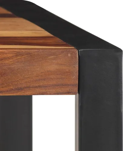 Vista 7 de BaraSh Mesa de comedor Mesa de comedor de madera Redonda Mesa de comedor de madera para Comedor 47.2"x23.6"x29.9" Madera maciza de Sheesham