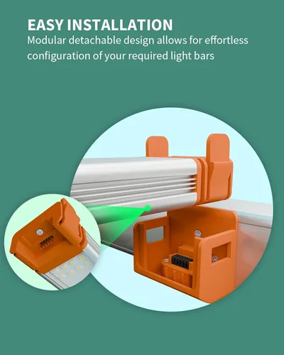 Vista 2 de Luz de crecimiento, luces LED modulares de 720 W para plantas de interior, espectro completo, semillas, semilleros, vegetales, escalables