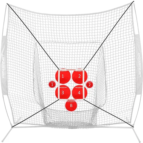 Vista 7 de PowerNet Pitch Perfect Targets & Strikeout Bundle, Softball Baseball Training Equipment Attachment for Baseball Net, Improve Throwing with Strike