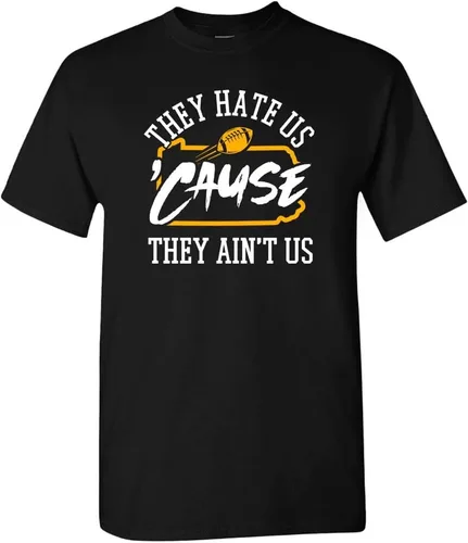 Vista 25 de Xtreme Apparrel They Hate Us 'Cause They Ain't Us Men's T-Shirt for Football Fans Arizona - Camisa negra