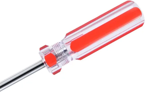 Vista 4 de uxcell Mango codificado rojo con llave de tuerca de 0.217 in no magnético con eje de 3,7 pulgadas
