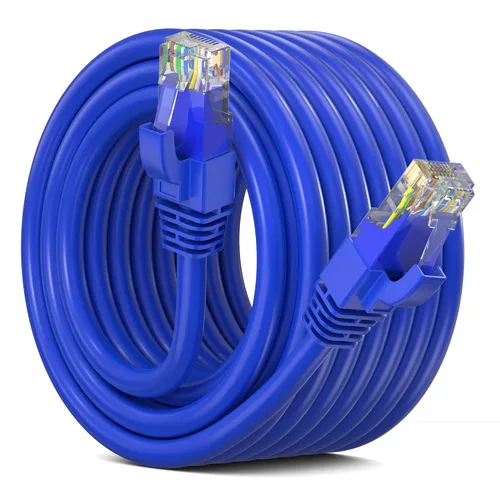 Vista 42 de Maximm Cable Ethernet Cat 6, cable de red y conexión de alta velocidad de 10 pies, UTP, 10 Gbps, cable Ethernet de 550 MHz, color naranja