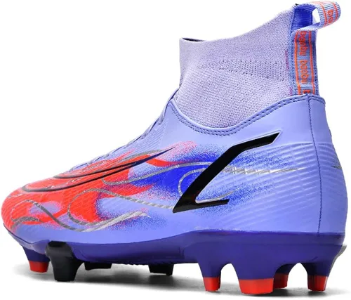 Vista 4 de ESXGED Botas de fútbol de alta calidad para mujer, zapatos de fútbol para hombre, zapatos de tacos cómodos para jóvenes, zapatos deportivos