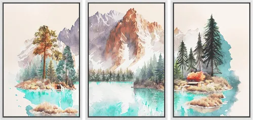 Vista 80 de MUDECOR Lienzo enmarcado para pared, juego de arte de ramo de flores de vida muerta de Marie Frosch, naturaleza, desierto, ilustración, arte
