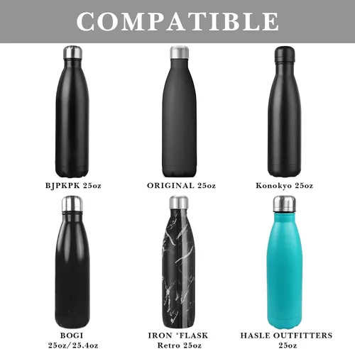 Vista 3 de Linkidea Paquete de 2 fundas de botella de agua compatibles con botellas originales de 25 onzas, BJPKPK, Konokyo de 25 onzas en forma de cola