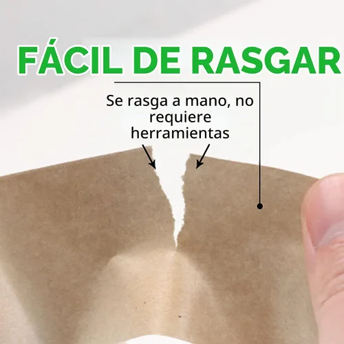 Vista 5 de TAPEBEAR Cinta de papel kraft ecológica, cinta de papel kraft biodegradable, cinta de embalaje writable reciclable, superficie sin revestimiento