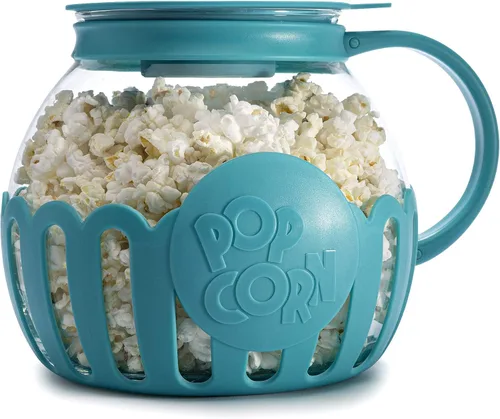 Vista 28 de Ecolution - Palomitero MicroPop patentado para microondas con vidrio seguro para temperatura, tapa 3 en 1 mide granos y derrite mantequilla, hecho