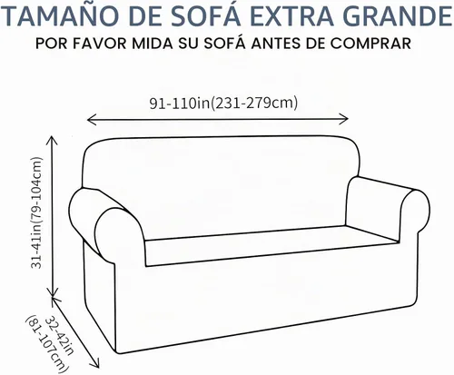 Vista 6 de JIVINER - Fundas de sofá de alta elasticidad para sofá de 3 cojines, funda de sofá extra grande de 1 pieza con parte inferior elástica