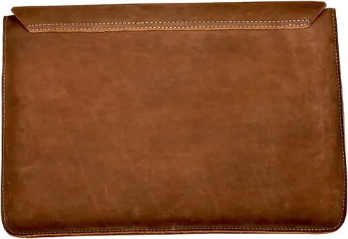 Vista 4 de Hide & Drink, Carpeta de cuero vintage, soporte para documentos, estuche para archivos, cartera de documentos y carpeta sin tirantes, bolsa de mano