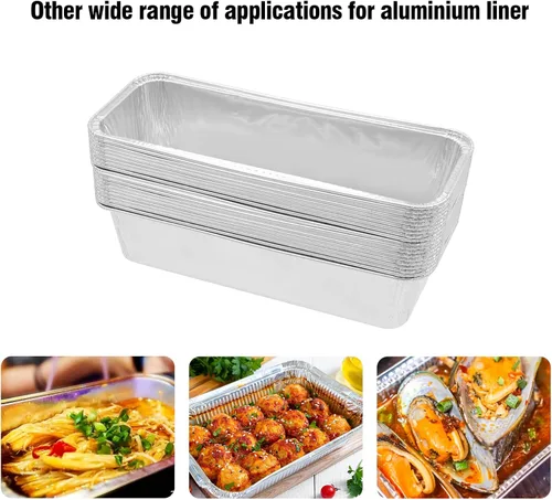 Vista 5 de BBQ-PLUS Recogedor de grasa para parrillas de chef de campamento con 20 revestimientos desechables para tazas de grasa, tazas de grasa/papel