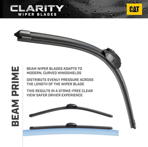Vista 4 de CAT Clarity - Limpiaparabrisas delantero de ajuste universal, repuesto directo de equipo original de rendimiento prémium, ajuste universal