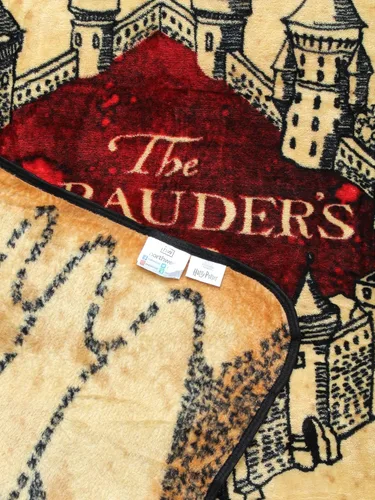 Vista 2 de Harry Potter Marauders Map Micro Raschel - Manta de forro polar de 48 x 60 pulgadas