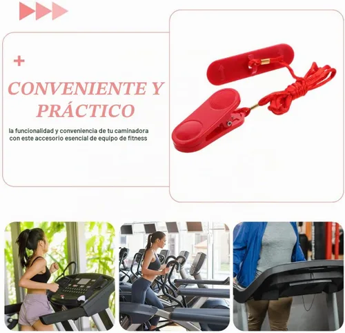 Vista 9 de UKCOCO - Llave de seguridad de repuesto para cinta de correr con parada de emergencia de 2 puntas