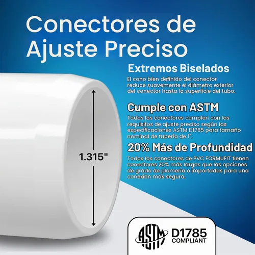 Vista 7 de FORMUFIT F0013WE-WH-4 empalme en codo de PVC, de 3 vías, de calidad para muebles, tamaño de 1 pulgada, blanco (paquete de 4)