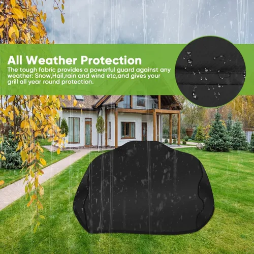 Vista 4 de iCOVER - Funda para parrilla, resistente al agua, para barbacoa Ninja Woodfire al aire libre, serie OG700, protección de barbacoa con cordón