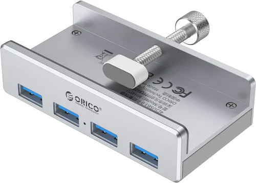 Vista 9 de ORICO Hub USB 3.0, Abrazadera de Hub USB, Divisor USB de Aluminio de 4 Puertos con Puerto de Fuente de Alimentación Adicional y Cable de Datos USB