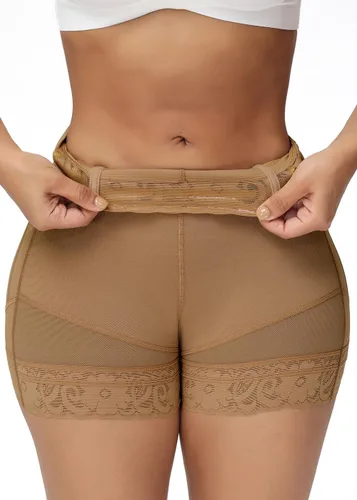 Vista 11 de SHAPSHE Pantalones cortos moldeadores para mujer, cintura alta, control de Beige