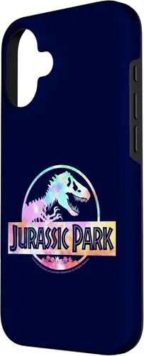 Vista 2 de Funda con logotipo para iPhone 16 Jurassic Park Tie Dye Fill