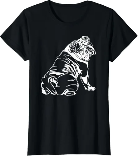 Vista 34 de Gracioso Bulldog Inglés playera perro Hund playera regalo, Azul (Heather blue)