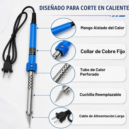 Vista 7 de cortador plástico caliente eléctrico del cuchillo 60W, cortador