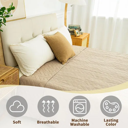 Vista 8 de Ameritex Manta 100% impermeable para cama de perro, funda de sofá de doble cara con patrón moleteado para mascotas, funda reversible para muebles