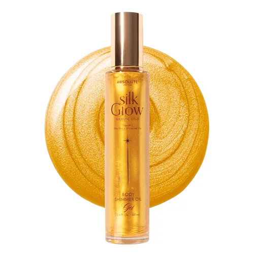 Vista 6 de Absolute New York - Silk Glow Shimmer Mist Glow, radiante, brillo para cuerpo, cara y cabello, manteca de karité, aceite de coco, vitamina E