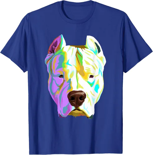 Vista 21 de Colorida camiseta Dogo Argentino, Negro, S