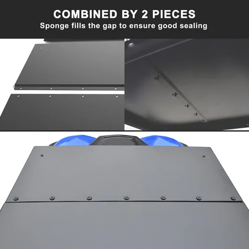 Vista 5 de SAUTVS Cubierta de techo duro de aluminio para Kawasaki Teryx KRX 1000 2020-2026, accesorios 2020-2026, visera solar combinada a prueba de polvo